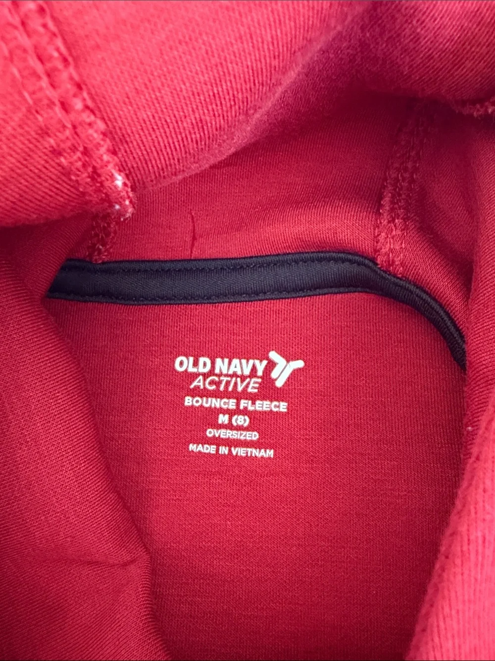 Old Navy Red/Blue Active Bounce Fleece Hooded Sweatshirt - Kids